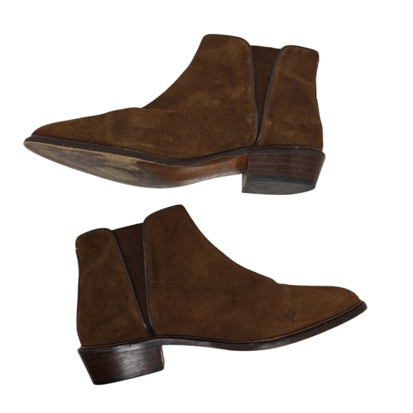 Massimo Dutti Brown Suede Booties Size 39 - Picture 1 of 6